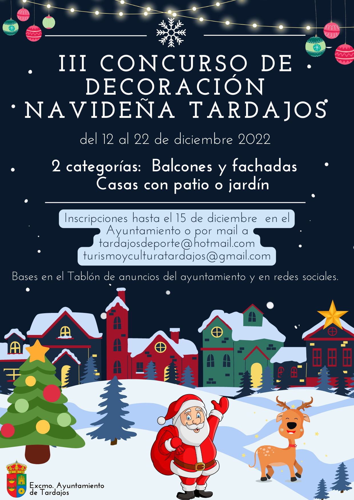 III CONCURSO DE DECORACIÓN NAVIDEÑA DE TARDAJOS 2022