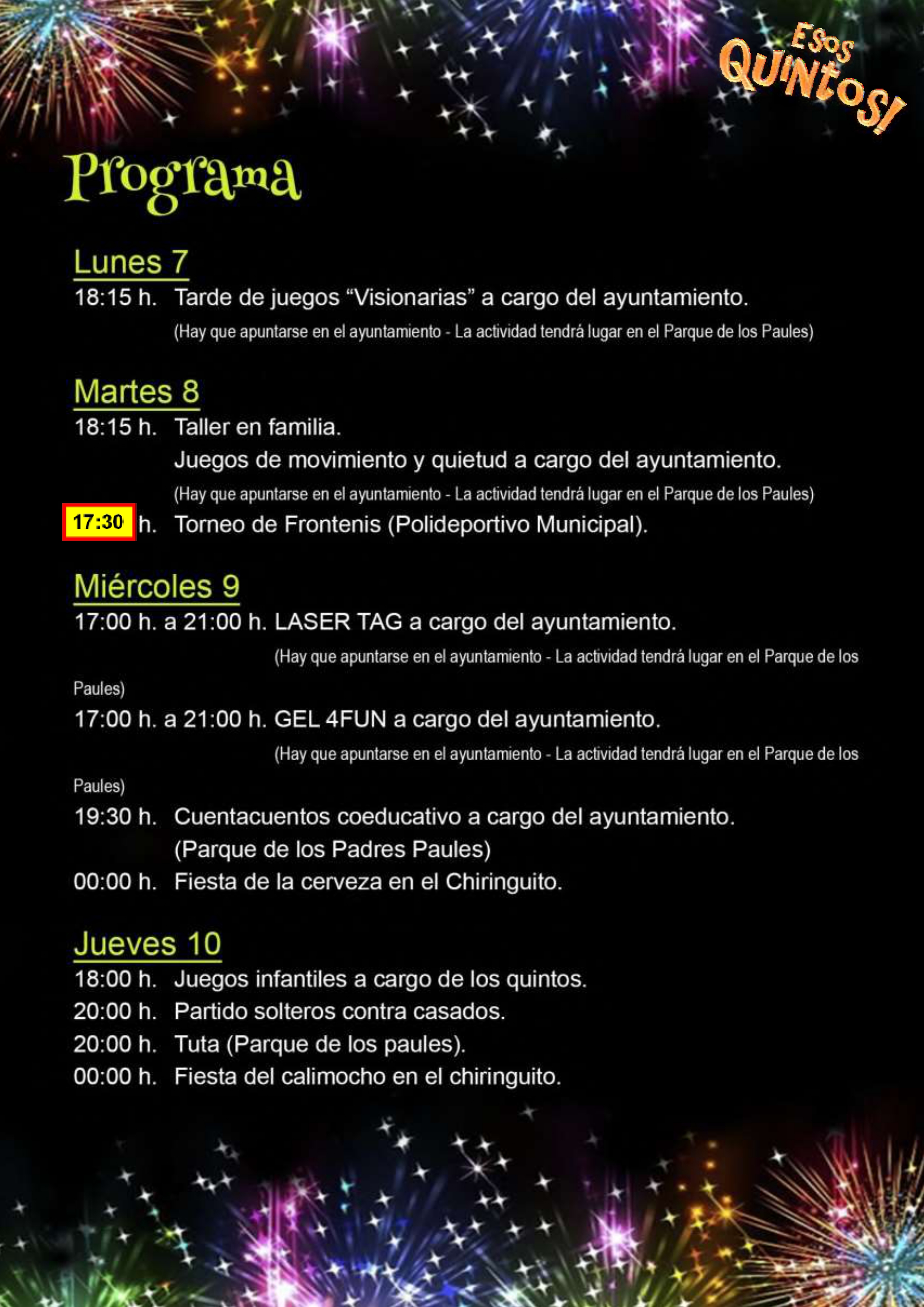 FIESTAS NUESTRA SEÑORA DE LA ASUNCIÓN, SAN ROQUE Y SU PERRO 2023