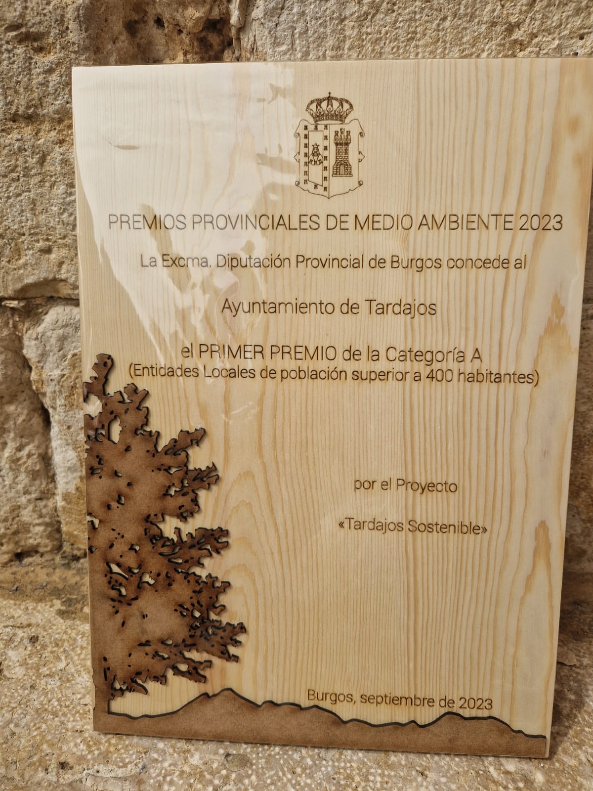 PRIMER PREMIO DE MEDIO AMBIENTE 2023  - TARDAJOS