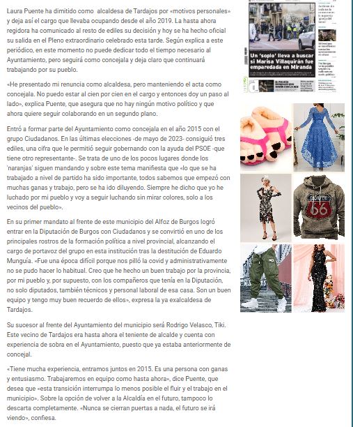 Contenido de la noticia descrita