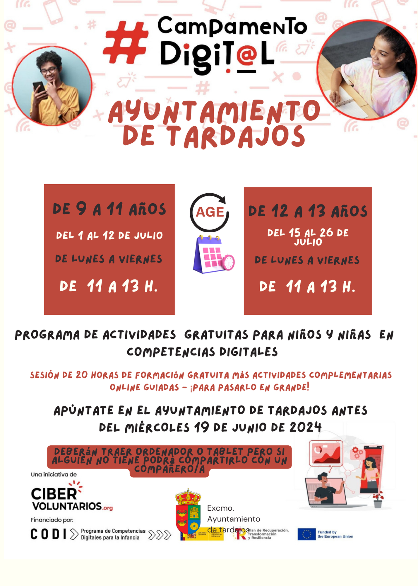 CAMPAMENTO DIGITAL PARA CHAVALES DE 9 A 13 AÑOS